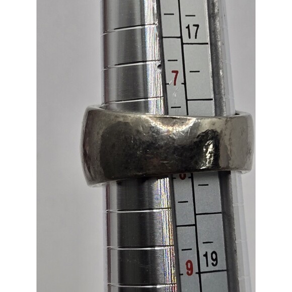 Silvertone Pink Gem Ring Sz 8 - Picture 4 of 10